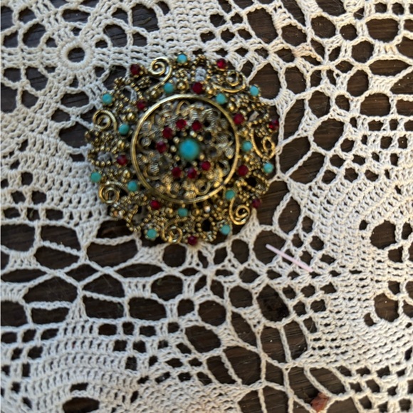 Lot of 9 Vintage Costume Jewelry Brooches ~ 50’s ~ 60’s Rockabilly Mad Men - Picture 5 of 10